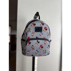 NWT Loungefly Disney Mickey Mouse & Friends Denim Mini Backpack